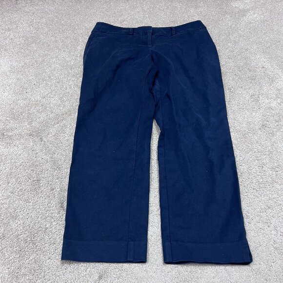 Ann Taylor Loft Marissa The Rivera Pant Blue Faux Pockets Size 2 - Picture 1 of 13